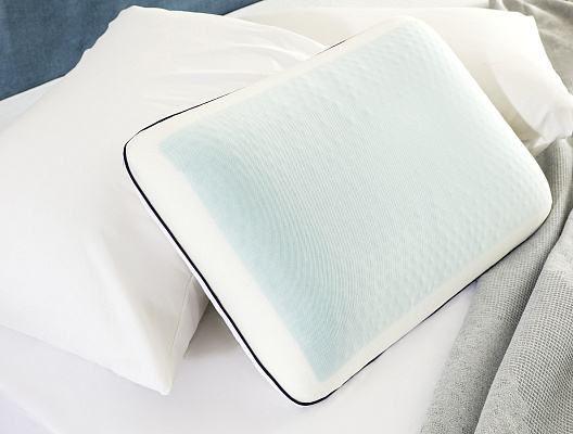 Подушка Fuchsia Visco гипоаллергенная с охлаждающим гелем 60х40 см, - вискоэластик