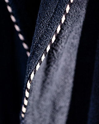 Набор банный унисекс халат и полотенце Jack  2 шт., S-М р., 50x90 см. - темно-синий