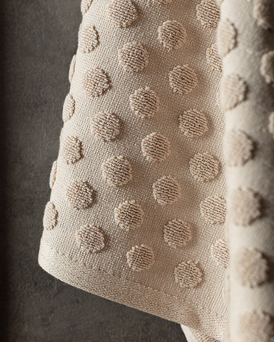 Банное полотенце Polka Dot 70x140 см. - бежевое