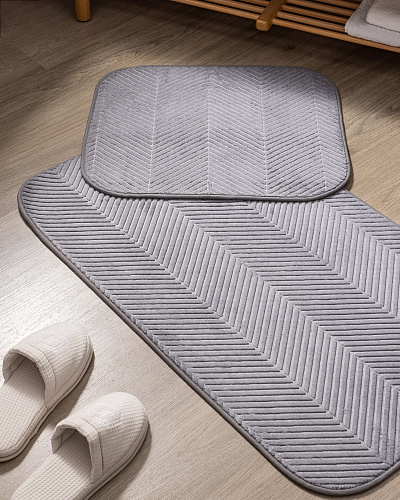 Набор ковриков для ванной Emele 60x100 см и 50x60 см, полиэстер