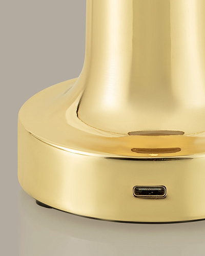 Лампа Leona 10x10x22 см - золотая