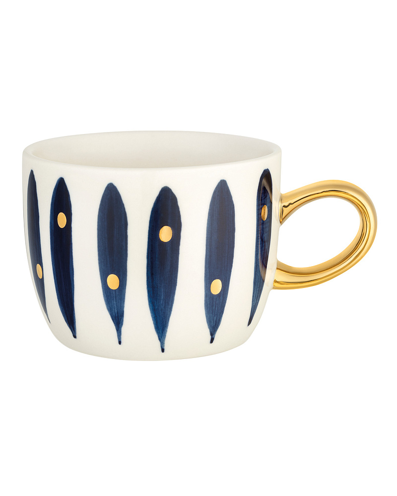 Кружка Anais 400 мл. - белая / синяя