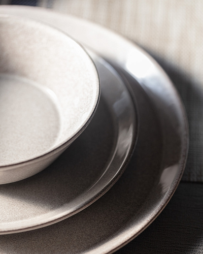 Столовый сервиз Bondy из 24 шт. - светло-серый