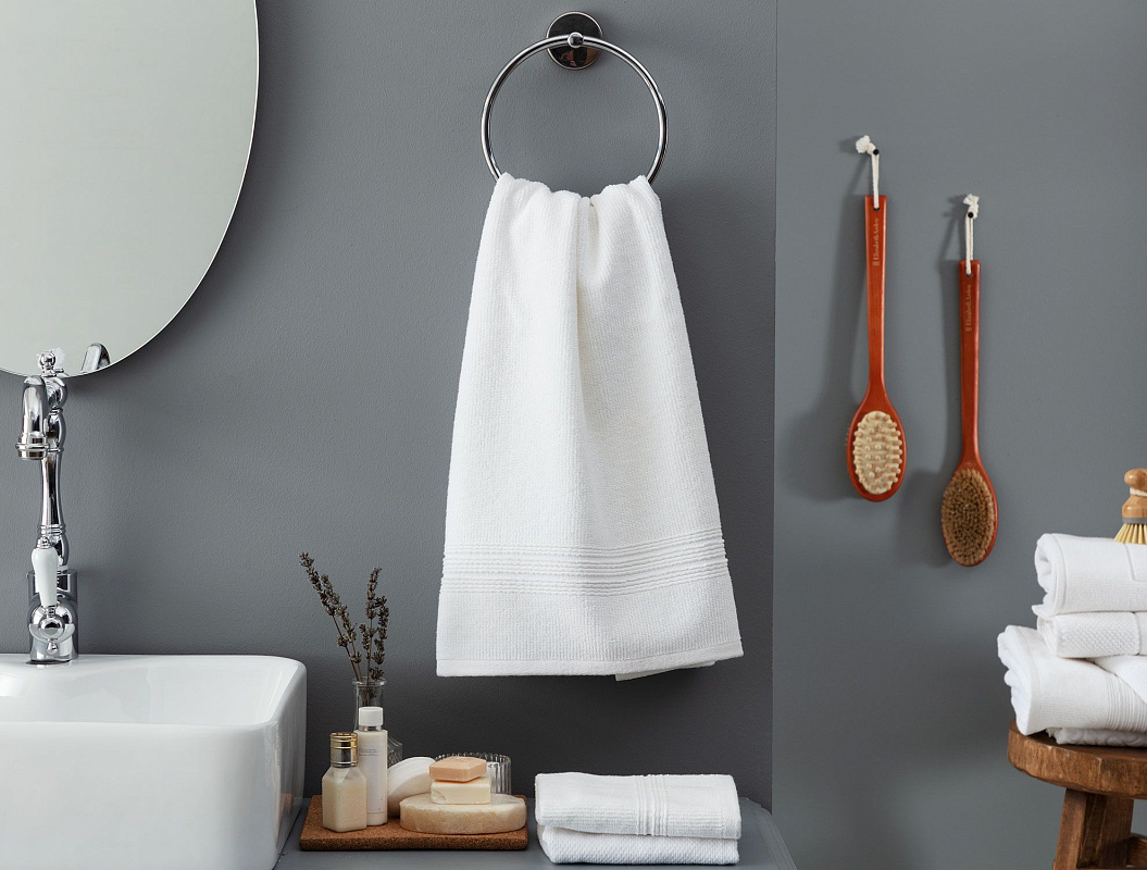 Полотенце для лица Stripe 50x90 см - белое