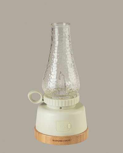 Настольная лампа Jada Touch 12,8x28 см, - пластик, бамбук, стекло