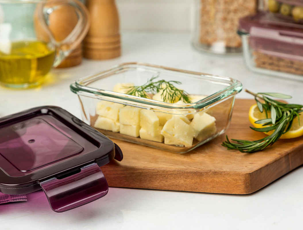 Прямоугольная чаша Corette 320мл - сливовый