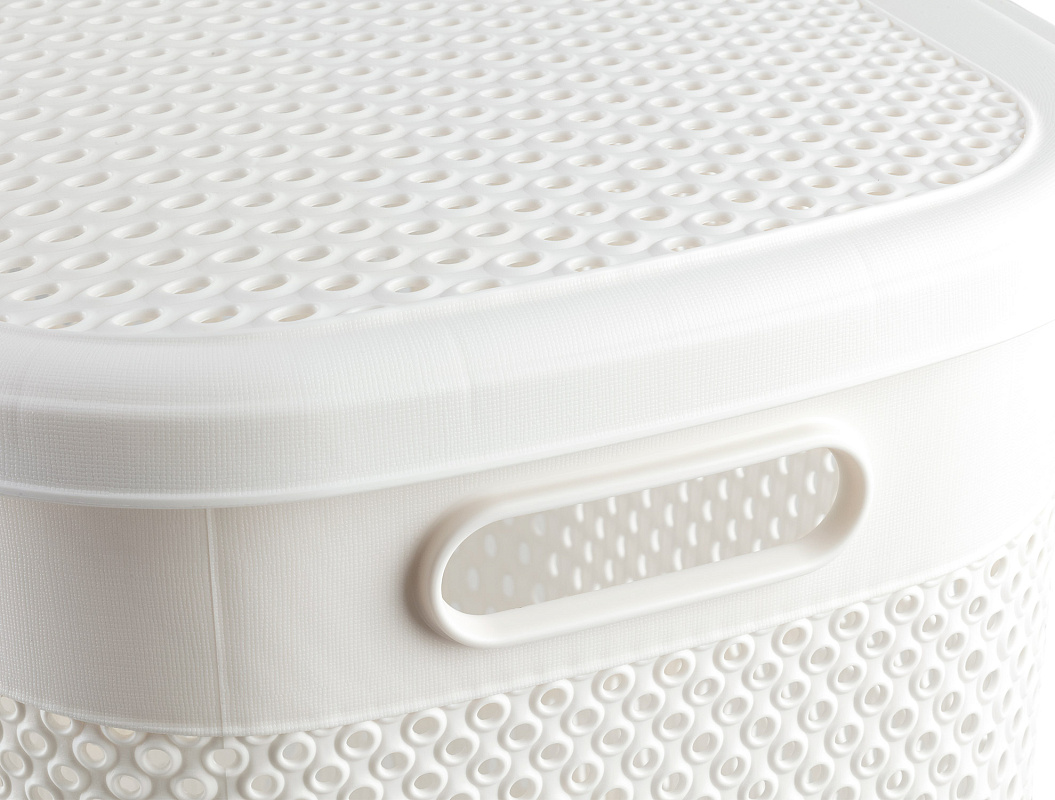 Корзина для белья Bellamy 38,9x44,8x56,5 см. - экрю