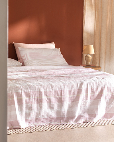 Комплект постельного белья полутораспальный Henri с вафельным покрывалом 160x240 см, - хлопок, лиоцелл