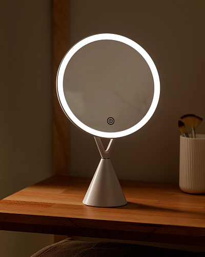 Зеркало Cabeza на ножке с подсветкой 21x9x34 см, - пластик, стекло