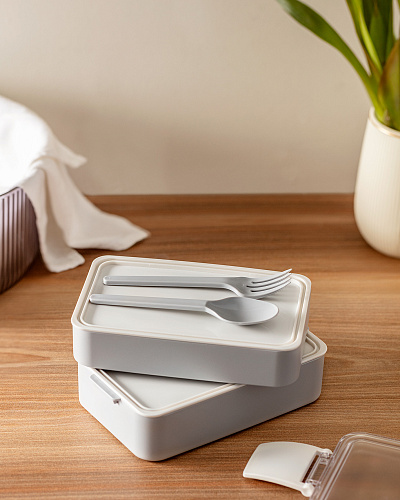 Ланч-бокс Bonnie 1000 мл. - светло-серый