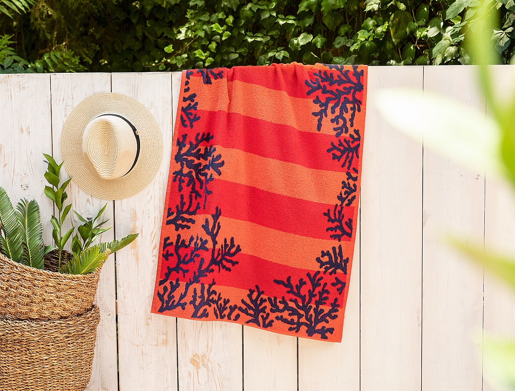 Пляжное полотенце Beau 70x150 см. - оранжевое