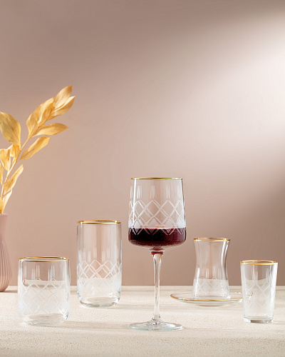 Набор из 4 стеклянных бокалов для вина Musette 320мл