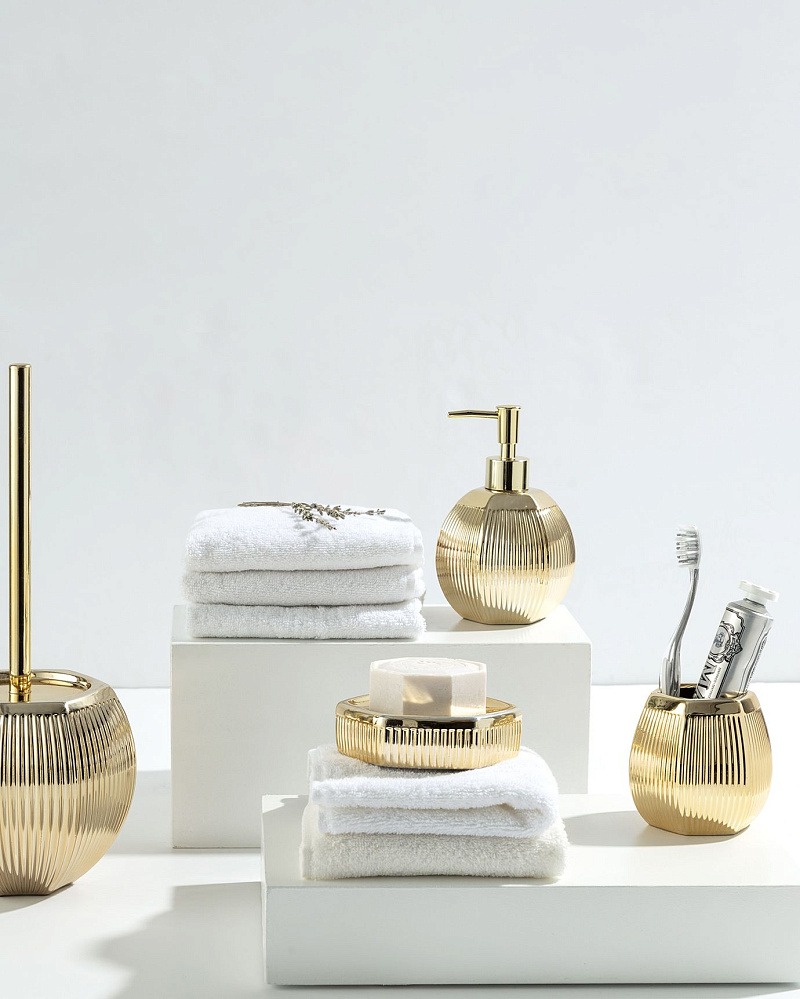 Набор для ванной Bonar из 4 шт - золотистый