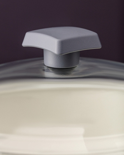 Набор посуды Nano Ceramic из 7 шт., 18-22-26 см. - темно-серый / темно-фиолетовый