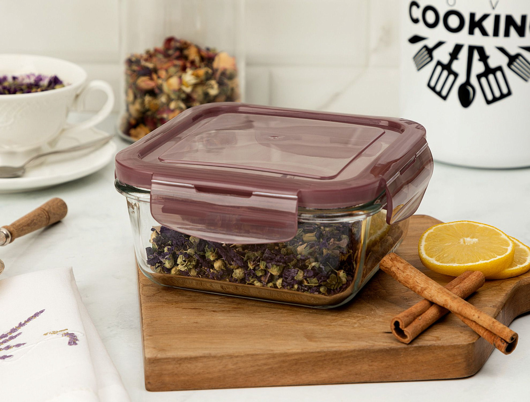 Квадратная чаша Corette 700мл - пудровый