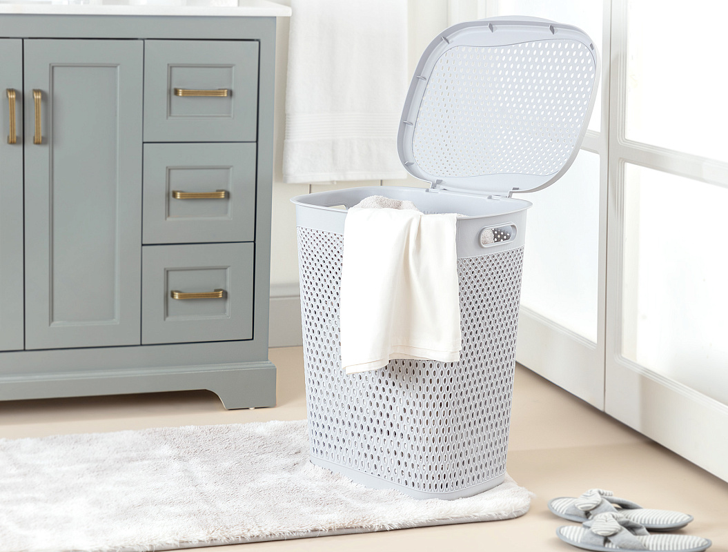 Корзина для белья Bellamy - светло-серая