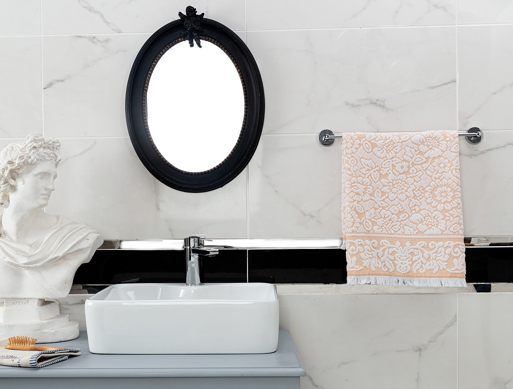 Полотенце для лица Maynard 50x70 см - желтое/ белое