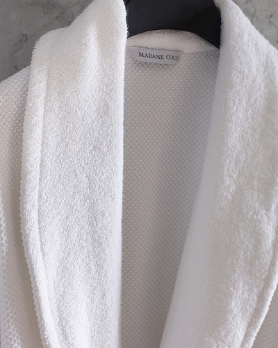 Халат унисекс Riz Hotel Collection S-M р. - белый.