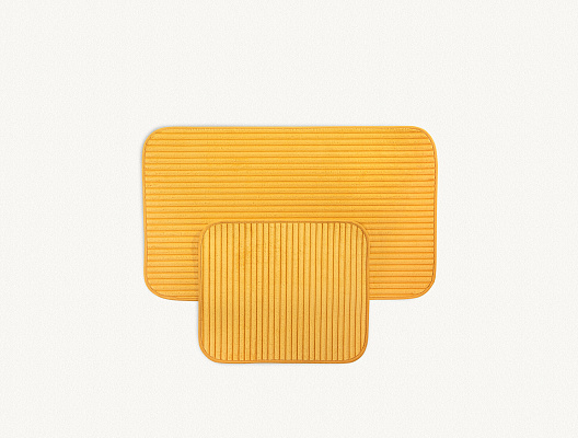 Набор ковриков для ванной Mathilda из 2 шт., 60x100+50x60 см. - желтый