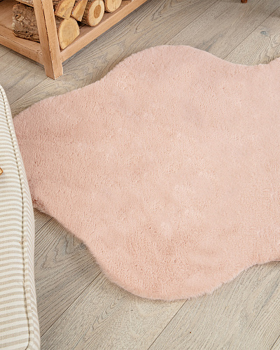 Плюшевый коврик Arc En Ciel Rabbit 90x150 см. - пудровый