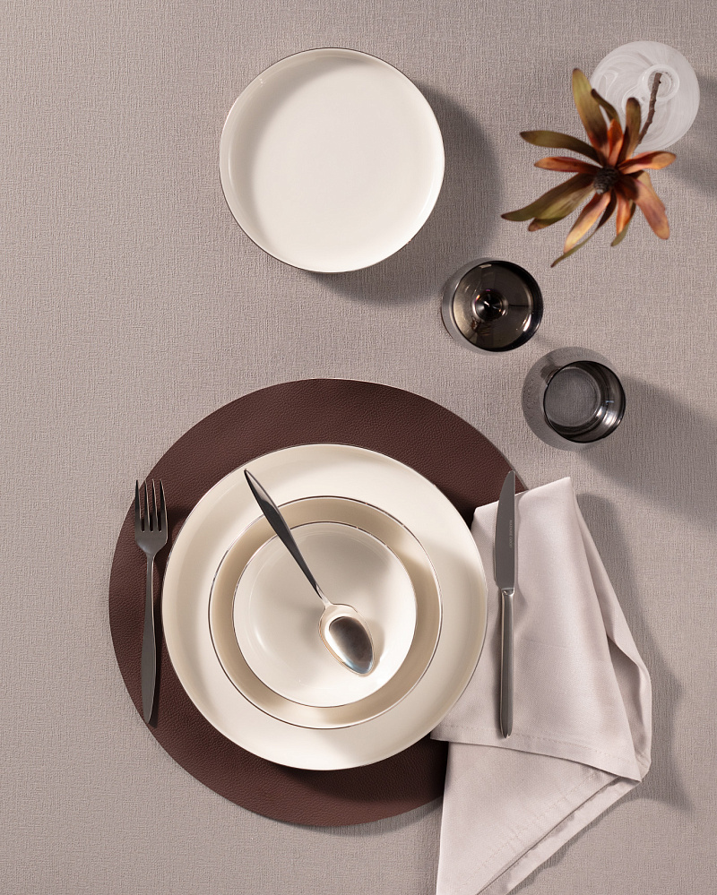 Столовый сервиз Madelyn из 24 шт. - белый / серебристый