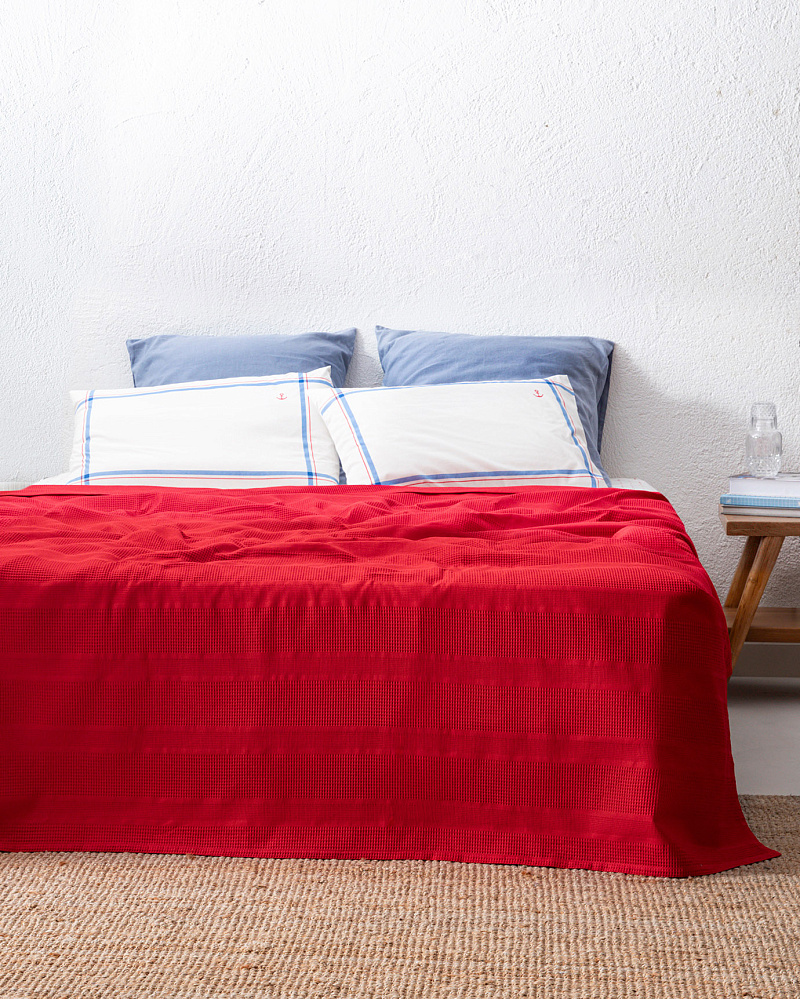 Комплект постельного белья двуспальный Mathilda с покрывалом 240x260 см, хлопок