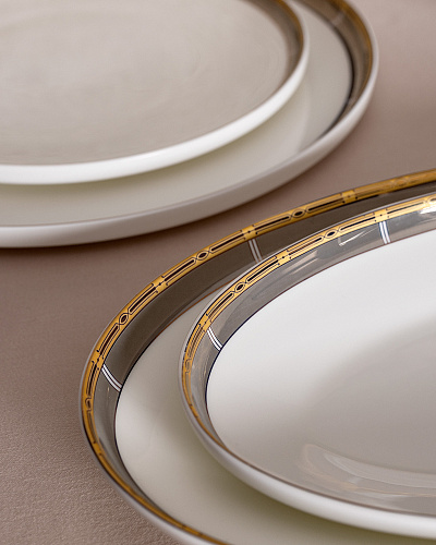 Столовый сервиз Bellamy из 56 предметов, - фарфор