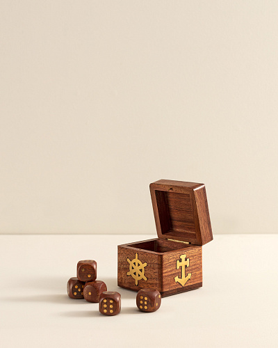 Шкатулка Raison 6x6x6 см. - коричневая