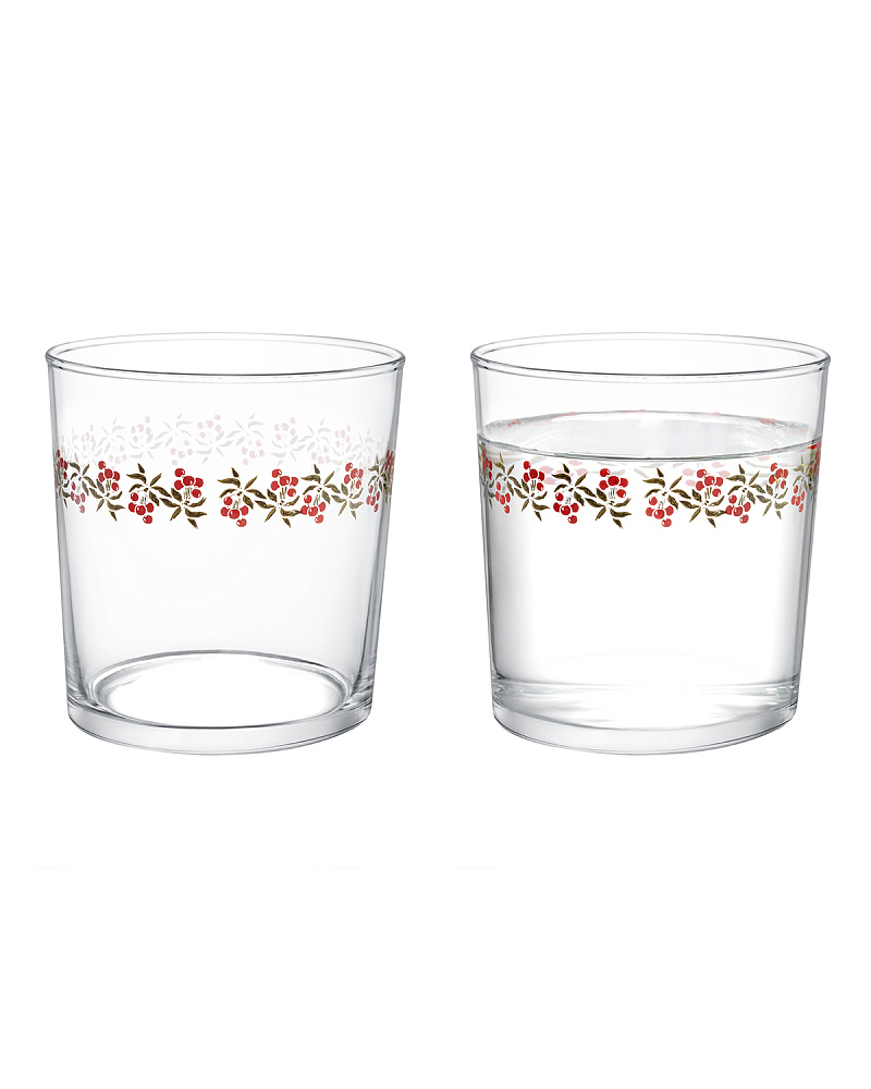 Набор стеклянных стаканов для напитков Pierretta-Cherry из 4 шт., 380мл