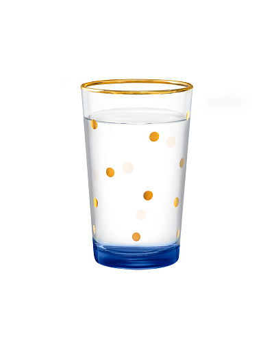 Набор стаканов для напитков из 4 шт по 100 мл. Chapelle Points Dorés Gold из 4 шт., 100 мл
