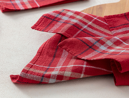 Комплект кухонных полотенец Brigitte из 2 шт., 40x60 см. - красный