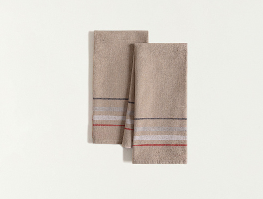 Комплект кухонных полотенец Brigitte из 2 шт., 40x60 см. - бежевый