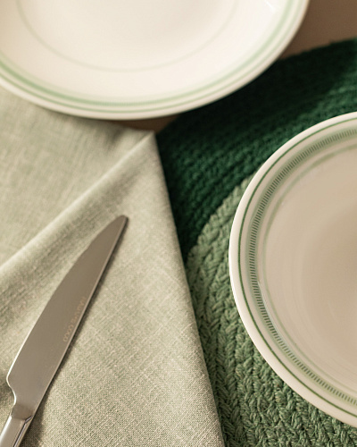 Столовый сервиз Moulin из 24 шт. - белый / зеленый