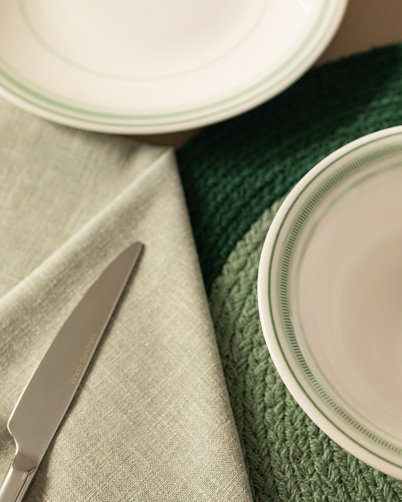 Столовый сервиз Moulin из 24 шт. - белый / зеленый