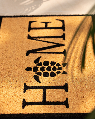 Придверный коврик Auteuil 45x75 см. - горчичный / черный