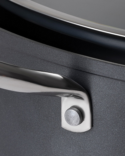 Набор посуды Titanium Professional из 7 шт., 18-22-26 см. - темно-серый