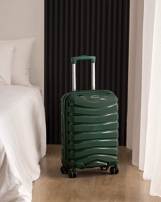 Чемодан Mer 37x23x56 см., 2,5 кг. - зеленый