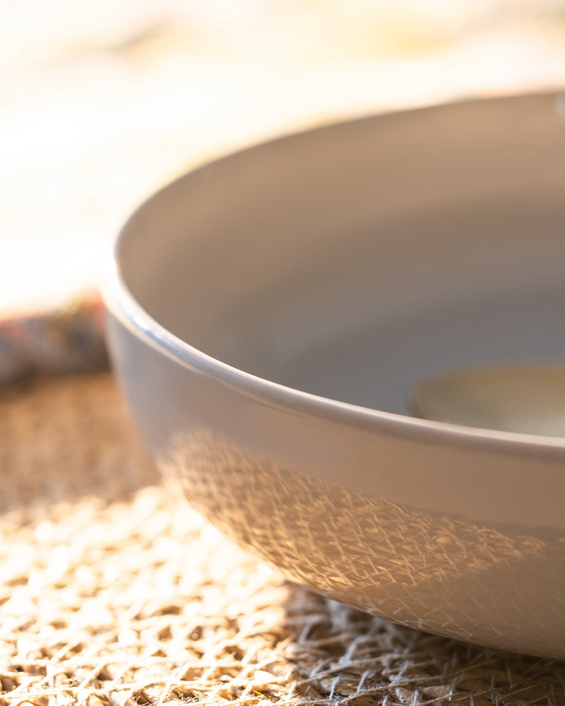 Глубокая тарелка Grasse 20 см. - серая