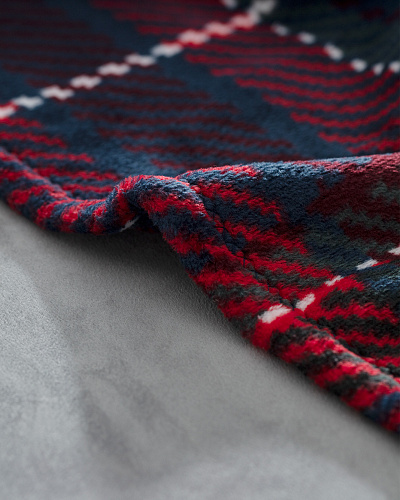 Плед Antonin с принтом 130x170 см. - синий