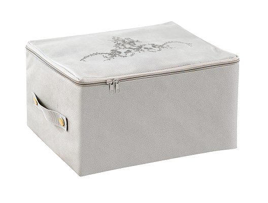 Сумка для хранения с цветочным принтом 30x22x18 см, - серая
