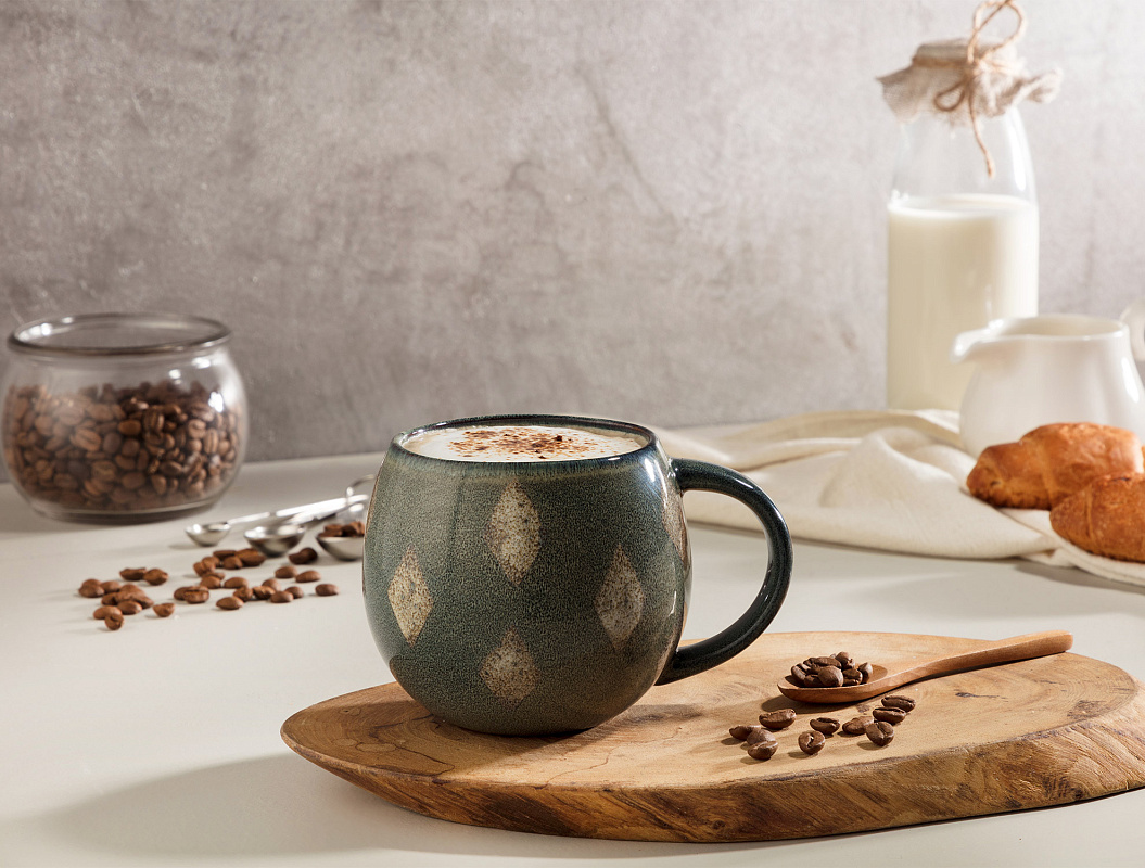 Керамическая кружка BEL Monique 475мл - темно-зеленый