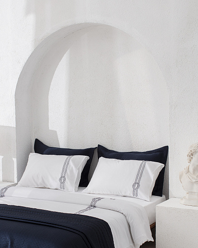 Комплект постельного белья двуспальный Rodez Yacht Collection с 4 наволочками и покрывалом 240x260 см, - хлопок