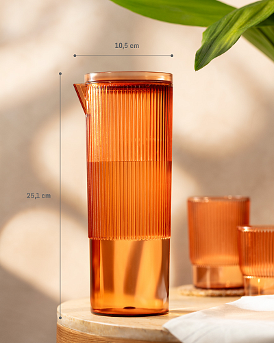 Графин Raye 1200 мл. - янтарный