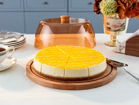 Тортовница с крышкой Josette 29x29x14 см. - янтарная