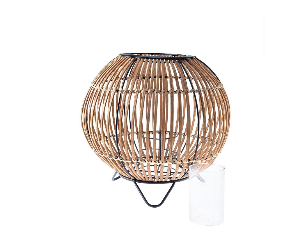 Подсвечник Corinne Lantern 38x38x36 см - бежевый