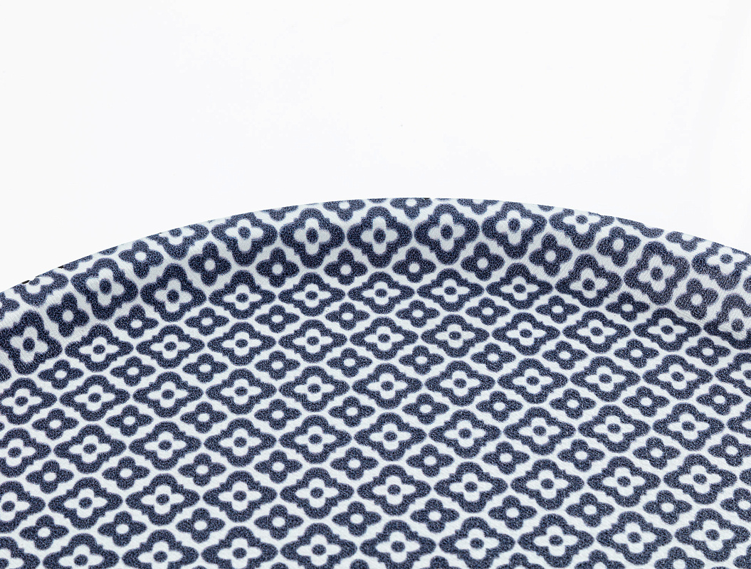 Поднос круглый Rêve Bleu Tuyau 36,5 см. - белый / синий