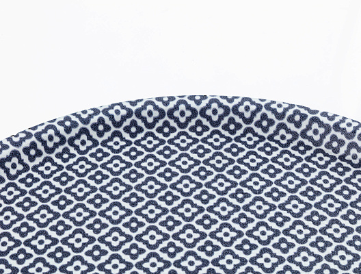 Поднос круглый Rêve Bleu Tuyau 36,5 см. - белый / синий