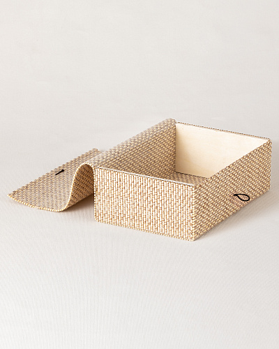 Шкатулка бамбуковая Julien 25 см. - кремовая