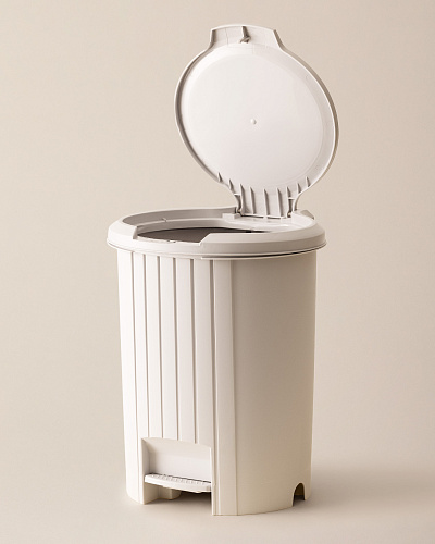 Мусорный бак Tapia Pedal 8 л. - экрю