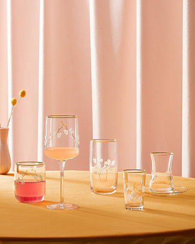 Набор стаканов для напитков Chapelle Branche D'Amour Gold из 4 шт., 100 мл